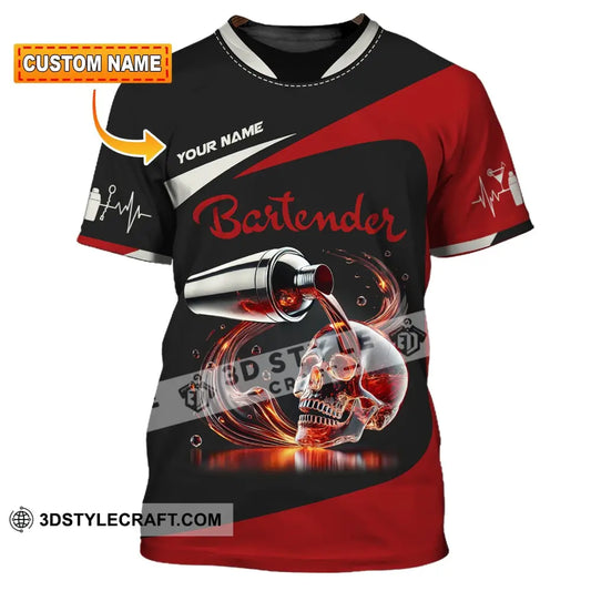 Unisex Shirt Custom Name For Bartender T-Shirt Hoodie Long Sleeve T-Shirt
