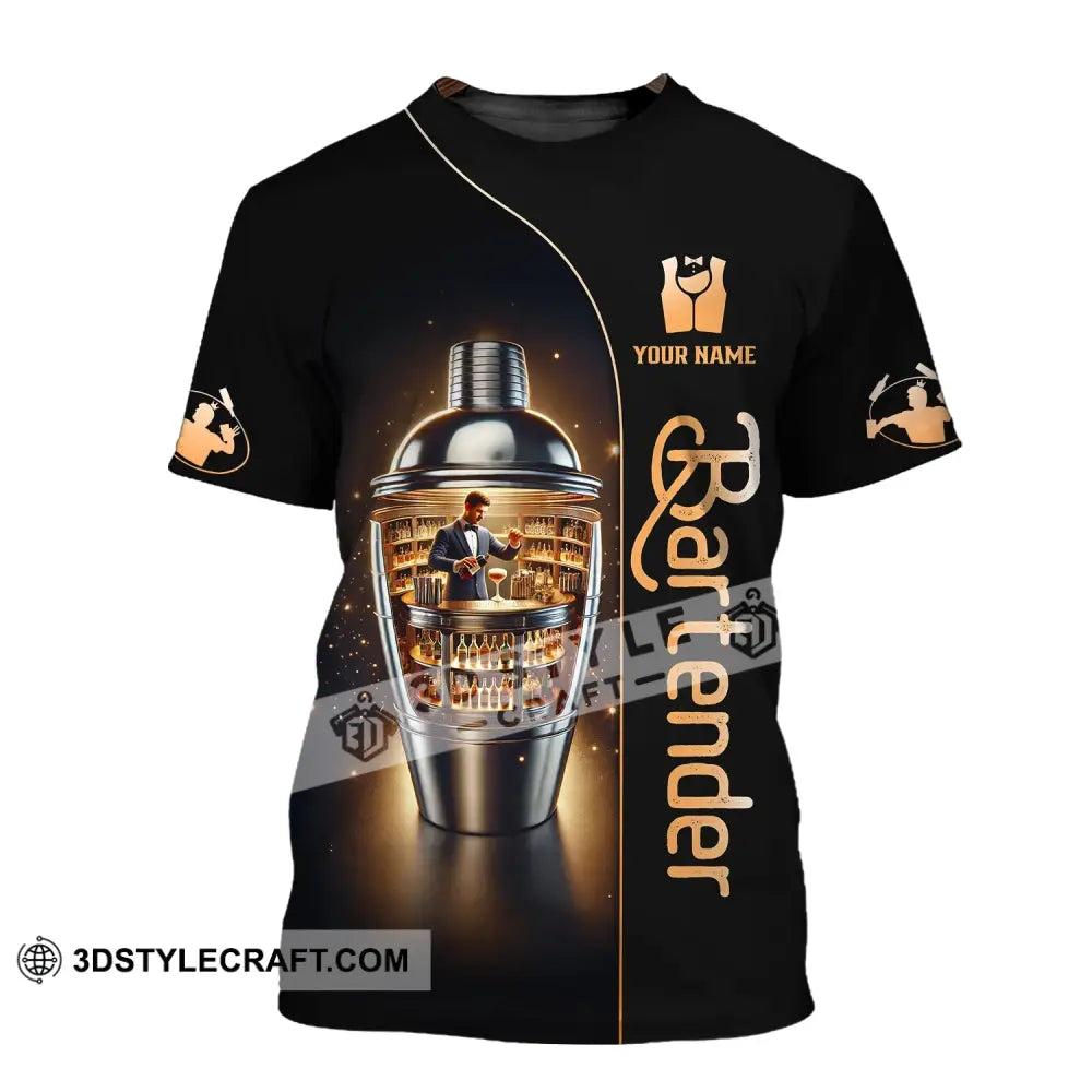 Unisex Shirt Custom Name For Bartender T-Shirt Hoodie Long Sleeve / S T-Shirt