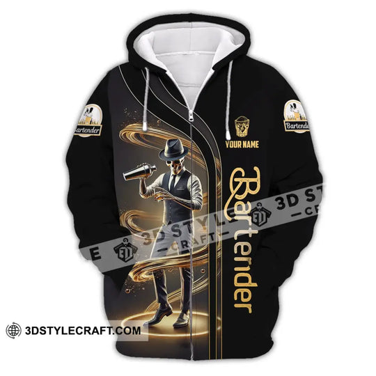 Unisex Shirt, Custom Name Shirt for Bartender, Bartender T-Shirt Hoodie Long Sleeve Shirt style option 3