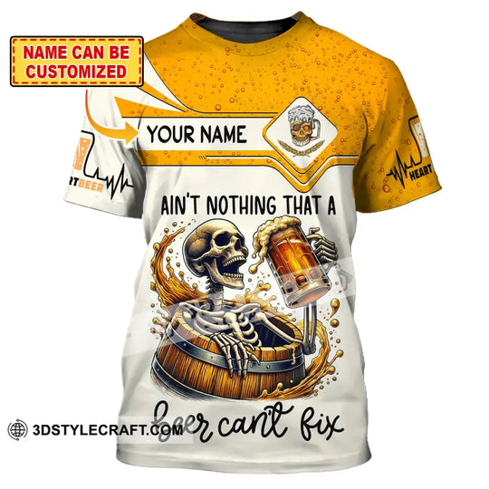 Unisex Shirt, Custom Name Shirt for Beer Lover, Ain't Nothing A Beer Can't Fix style option 1
