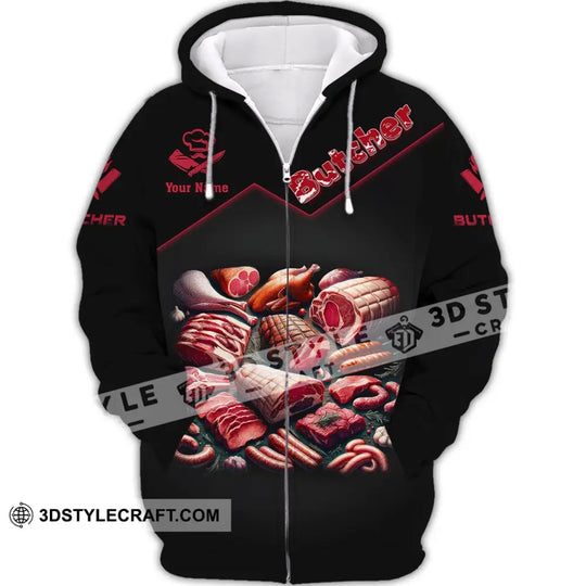 Unisex Shirt, Custom Name Shirt for Butcher, Butchery, Gift For Butcher, Meat Butcher T-Shirt style option 3