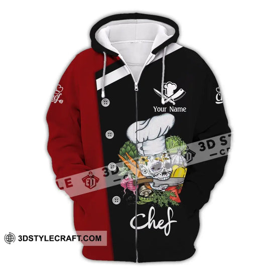 Unisex Shirt, Custom Name Shirt for Chef, Chef Skull, Chef T-shirt, Chef Apparel style option 3