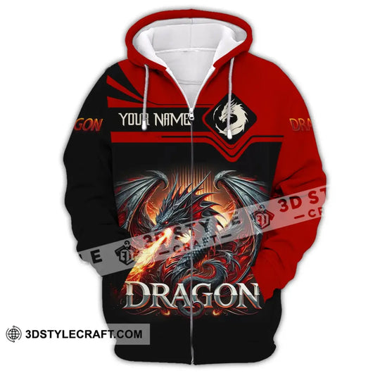 Unisex Shirt, Custom Name Shirt for Dragon Lover, Dragon T-Shirt Hoodie Long Sleeve Shirt style option 3