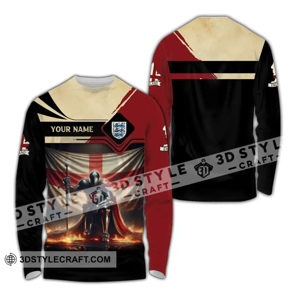 Unisex Shirt Custom Name For England Lover T-Shirt Hoodie Long Sleeve / S T-Shirt