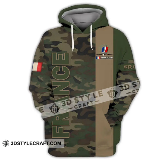 Unisex Shirt - Custom Name Shirt - France Armee De Terre Name Shirt style option 3