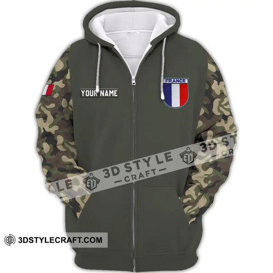 Unisex Shirt - Custom Name Shirt - France Logo Flag Color Shirt style option 4