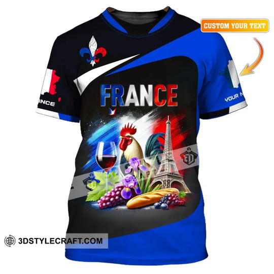 Unisex Shirt, Custom Name France Shirt, France Love Polo Long Sleeve Shirt, France Gift style option 1