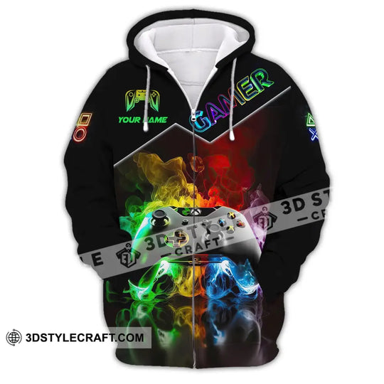 Unisex Shirt, Custom Name Gamer Shirt, Game Hoodie Shirt Polo Long Sleeve Shirt style option 3