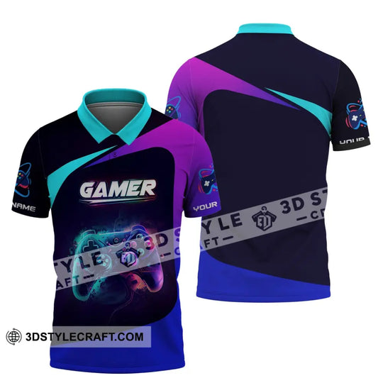 Unisex Shirt, Custom Name Gamer Shirt, Gamer T-shirt, Gift for Game Lover style option 4
