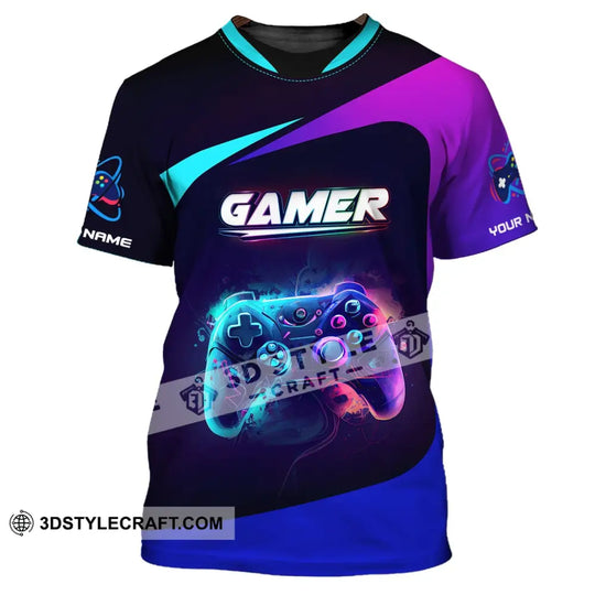 Unisex Shirt, Custom Name Gamer Shirt, Gamer T-shirt, Gift for Game Lover style option 2