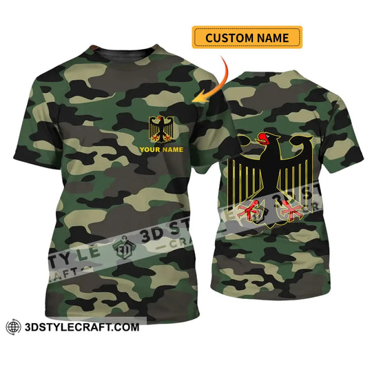 Unisex Shirt - Custom Name Shirt - Germany Camo All Over Shirt style option 1