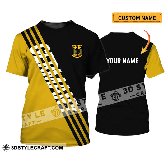 Unisex Shirt - Custom Name Shirt - Germany Lifestyle Yellow And Black Shirt style option 1
