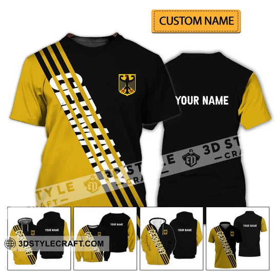 Unisex Shirt - Custom Name Shirt - Germany Lifestyle Yellow And Black Shirt style option 2