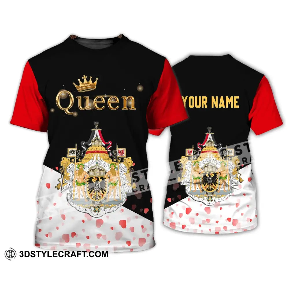 Unisex Shirt - Custom Name Germany Queen Valentine T-Shirt / S T-Shirt