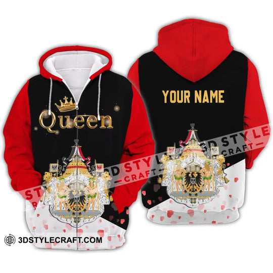 Unisex Shirt - Custom Name Shirt - Germany Queen Valentine Shirt style option 4