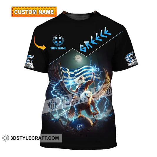 Unisex Shirt Custom Name Greece Love T-Shirt T-Shirt