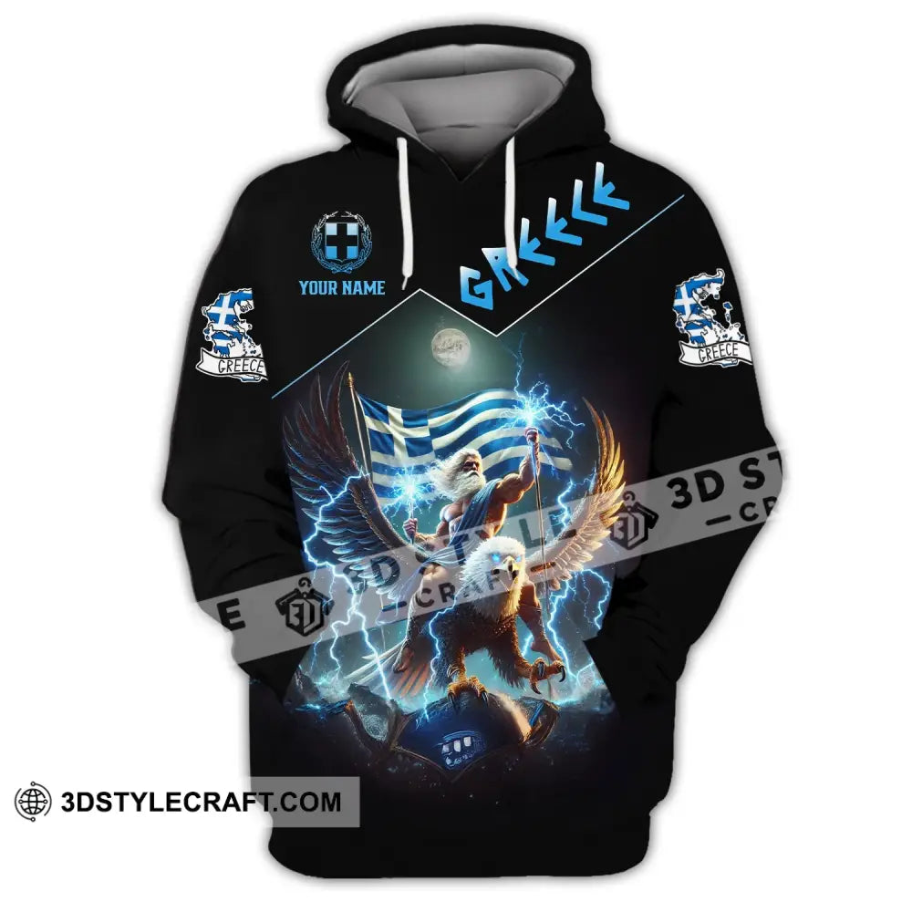 Unisex Shirt Custom Name Greece Love T-Shirt Hoodie / S T-Shirt