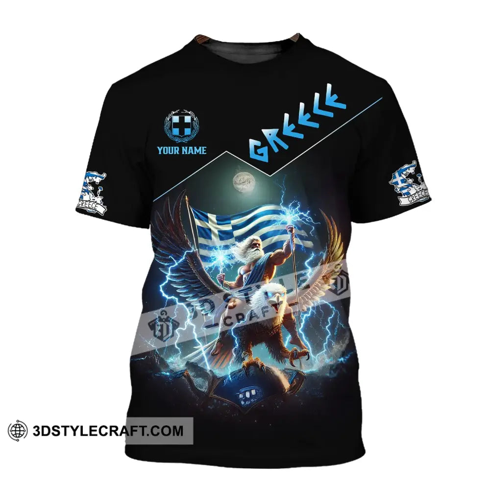 Unisex Shirt Custom Name Greece Love T-Shirt / S T-Shirt