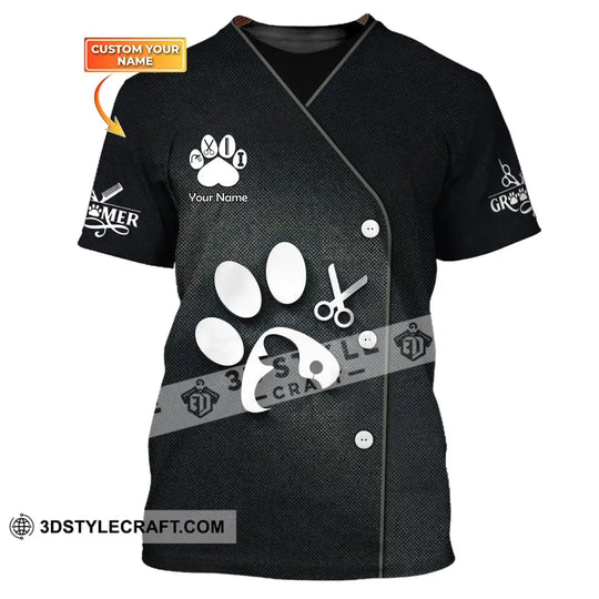 Unisex Shirt, Custom Name Groomer Shirt, Pet Grooming T-Shirt, Dog Groomer Shirts style option 1