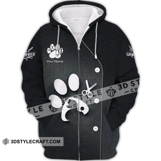 Unisex Shirt, Custom Name Groomer Shirt, Pet Grooming T-Shirt, Dog Groomer Shirts style option 2