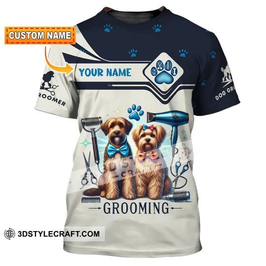 Unisex Shirt, Custom Name Groomer Shirt, Groomer T-Shirt Hoodie Long Sleeve Shirt style option 1