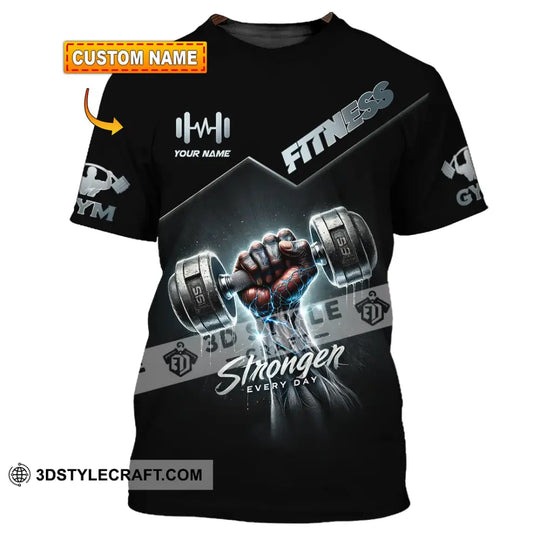 Unisex Shirt, Custom Name Gym Shirt, Work Out Long Sleeve, Weight Lifting Shirt style option 1