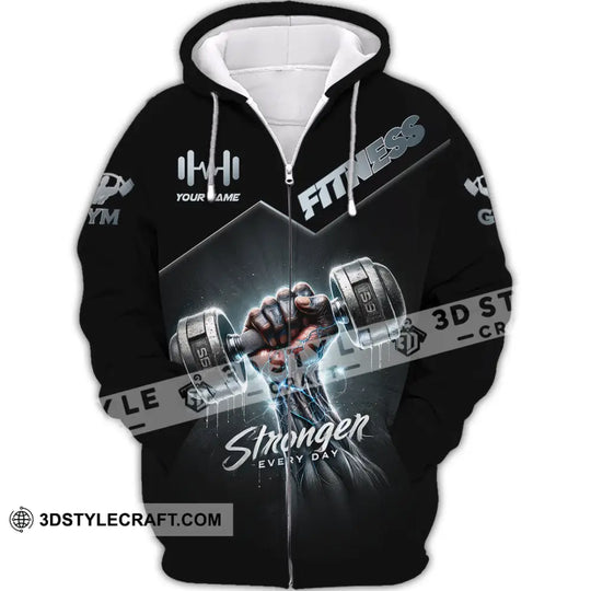 Unisex Shirt, Custom Name Gym Shirt, Work Out Long Sleeve, Weight Lifting Shirt style option 3
