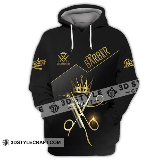 Unisex Shirt - Custom Name Shirt - Hair Dresser, Barber Gold Name Shirt style option 3