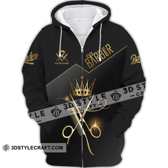 Unisex Shirt - Custom Name Shirt - Hair Dresser, Barber Gold Name Shirt style option 4