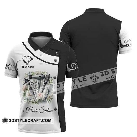 Unisex Shirt, Custom Name Hair Salon Shirt, Hairdresser T-Shirt Hoodie Long Sleeve Shirt style option 4