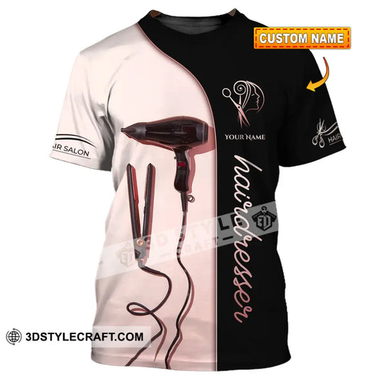 Unisex Shirt, Custom Name Hairdresser Shirt, Baber Shop T-Shirt, Hairstylist Polo Long Sleeve style option 1