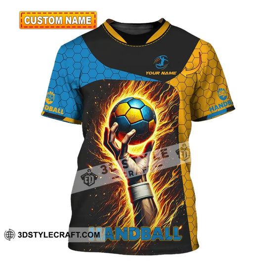 Unisex Shirt, Custom Name Handball Shirt, Handball Polo Long Sleeve, Handball Club Uniform, Handball Lover Gift style option 1