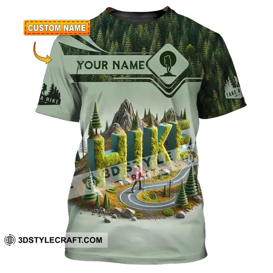 Unisex Shirt, Custom Name Hiking Shirt, Hiking Lover Gift style option 1