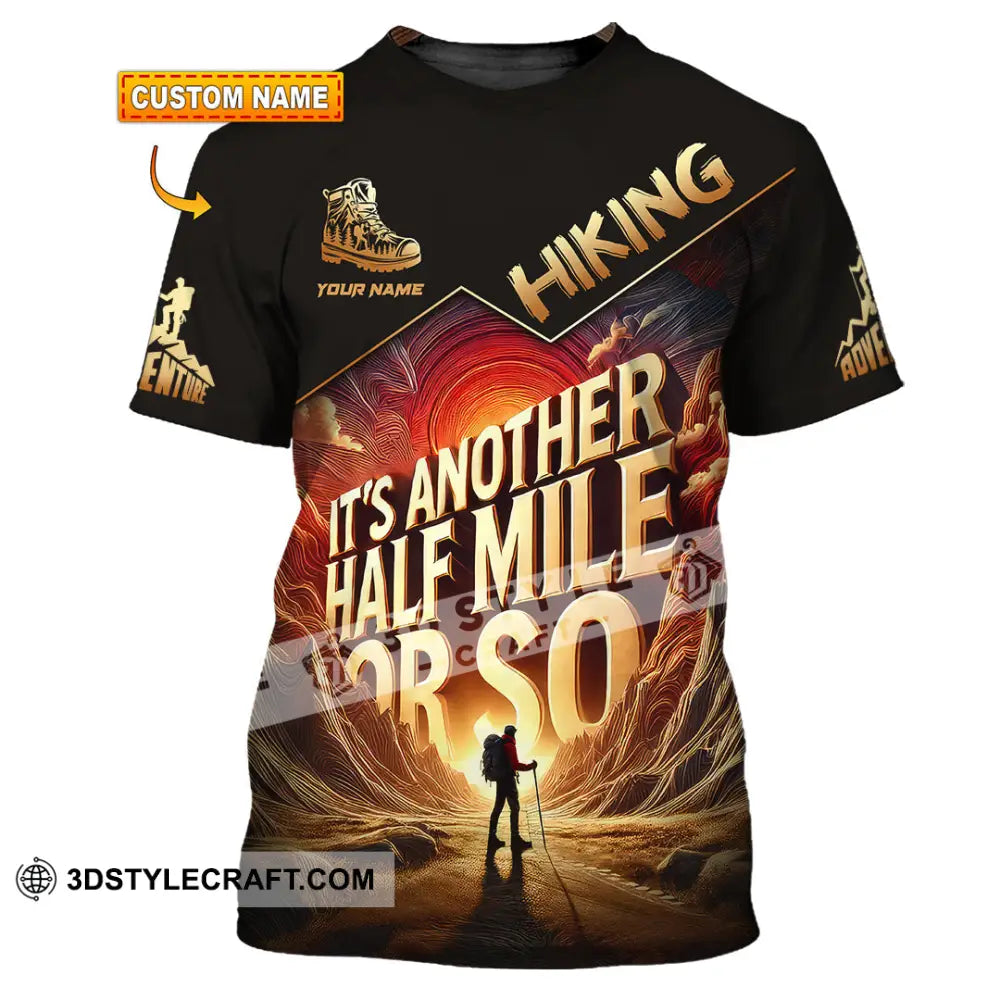 Unisex Shirt Custom Name Hiking Lover Gift T-Shirt