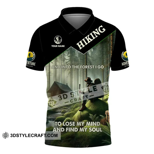 Unisex Shirt, Custom Name Hiking Shirt, Hiking Polo Long Sleeve, Hiking Lover Gift style option 4