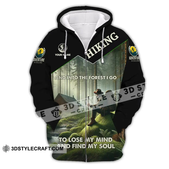 Unisex Shirt, Custom Name Hiking Shirt, Hiking Polo Long Sleeve, Hiking Lover Gift style option 3