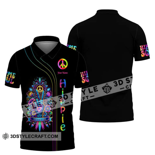 Unisex Shirt, Custom Name Hippie T-Shirt, Hippie Hoodie Long Sleeve Shirt, Retro Hippie Clothing style option 4