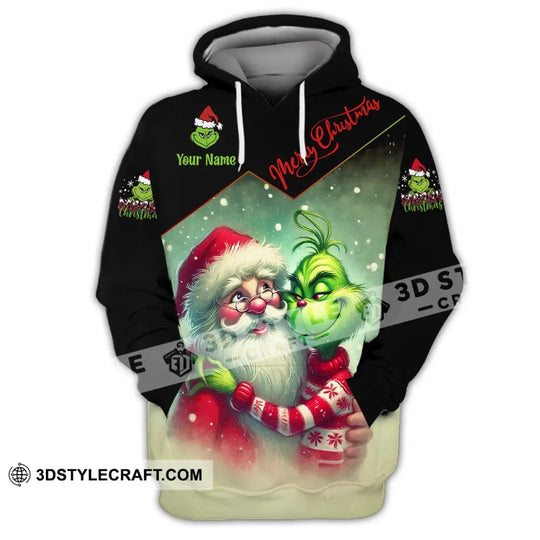 Unisex Shirt - Custom Name Shirt Hugging Santa style option 2