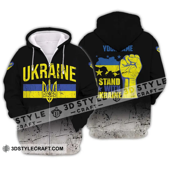 Unisex Shirt - Custom Name I Stand With Ukraine Shirt style option 2