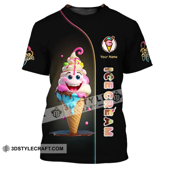 Unisex Shirt, Custom Name Ice Cream Shirt, Ice Cream Lover Gift style option 2