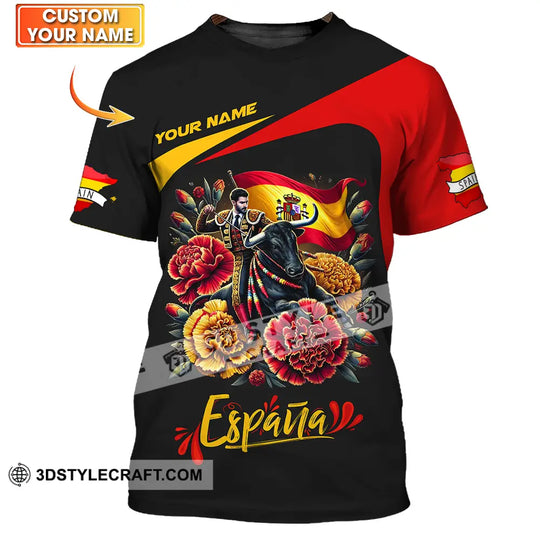 Unisex Shirt - Custom Name Icon Spain Shirt style option 1