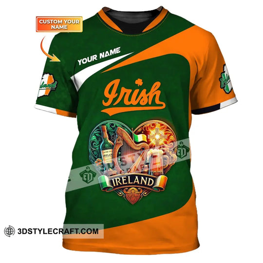 Unisex Shirt, Custom Name Irish T-Shirt, Ireland Polo Hoodie Shirt, Ireland Love Shirt style option 1
