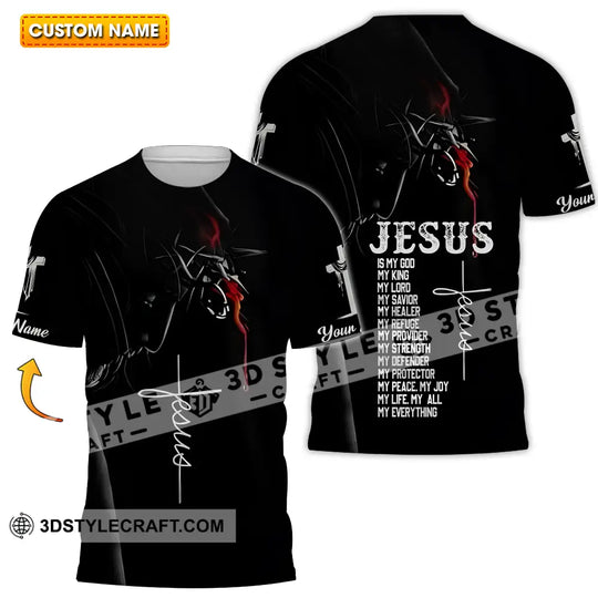Unisex Shirt - Custom Name Jesus Shirt Jesus Is My God style option 1