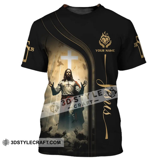 Unisex Shirt, Custom Name Jesus Shirt, Jesus Love Long Sleeve Hoodie Polo Shirt, Christian Gift style option 2