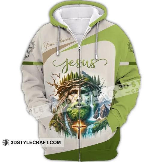 Unisex Shirt, Custom Name Jesus Shirt, Jesus Polo Long Sleeve Shirt, Christian Gift style option 3