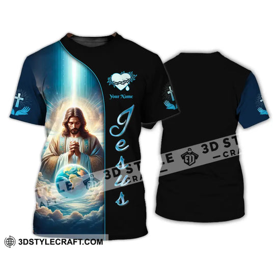 Unisex Shirt, Custom Name Jesus save the Earth Shirt, Jesus Love Hoodie Shirt Polo Long Sleeve, Gift for Christian style option 2
