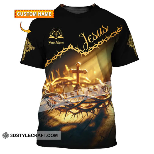 Unisex Shirt - Custom Name Jesus Thorny Branch Shirt style option 1