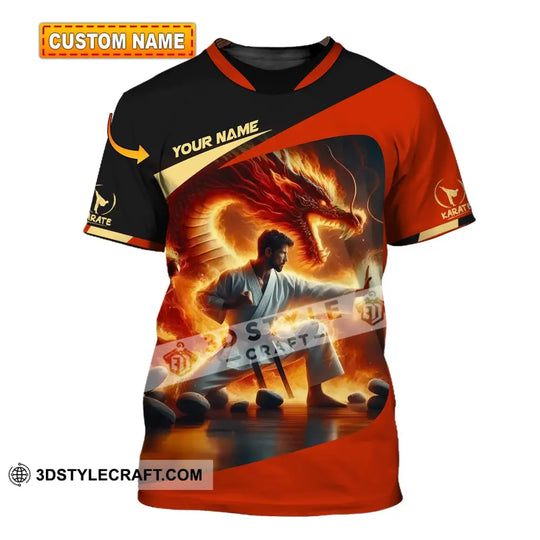Unisex Shirt, Custom Name Karate Shirt, Karate Polo Long Sleeve Shirt style option 1