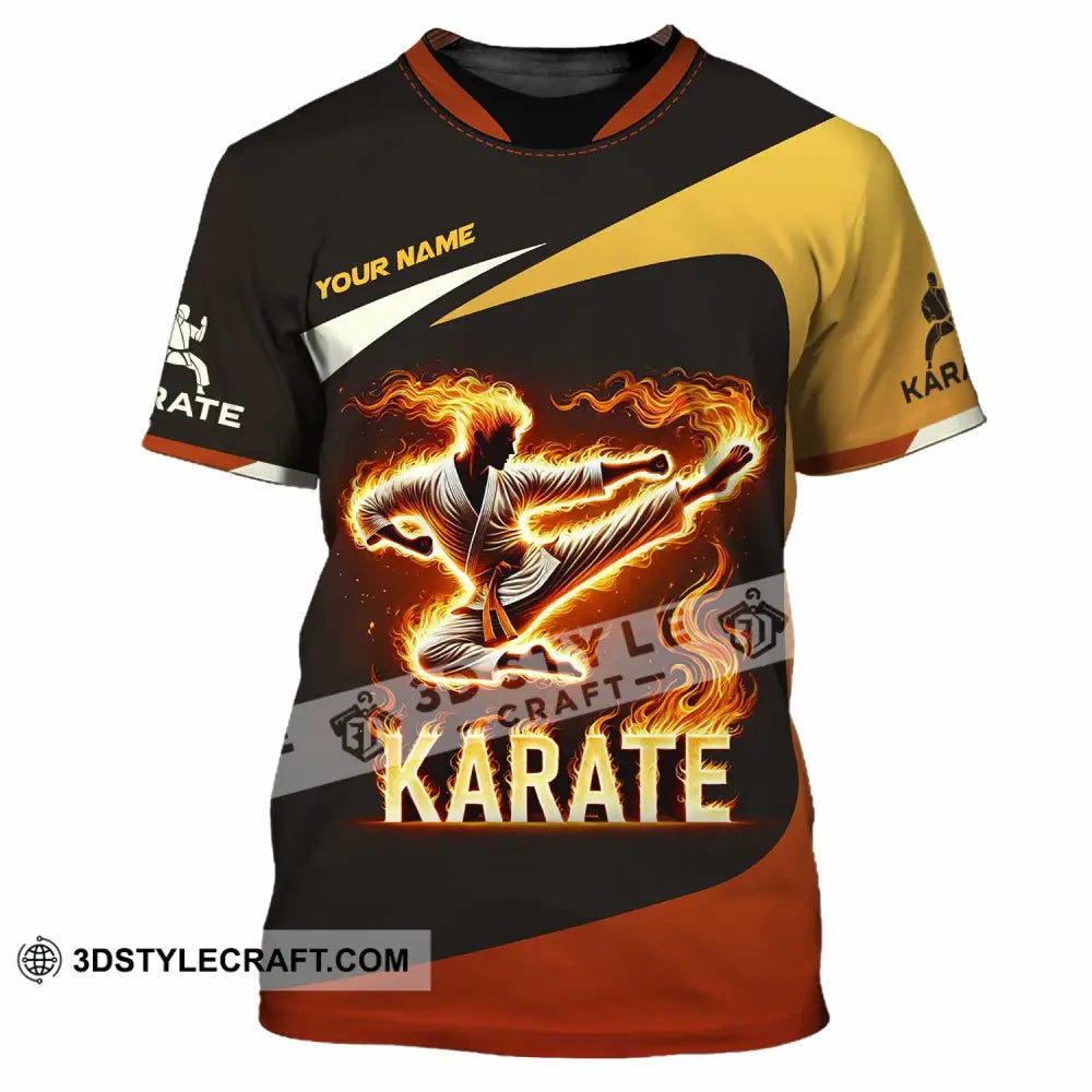 Unisex Shirt Custom Name Karate Polo Long Sleeve T-Shirt / S T-Shirt