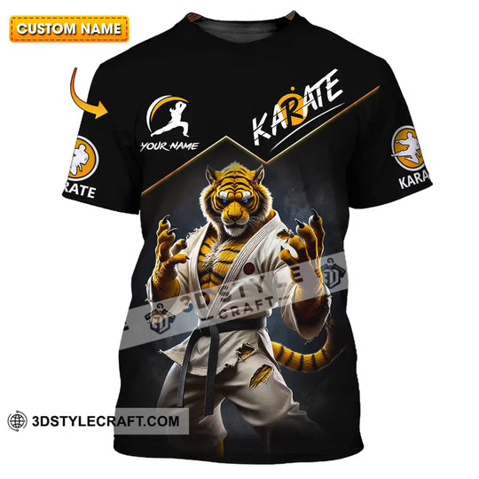 Unisex Shirt - Custom Name Karate Shirt, Tiger style option 1